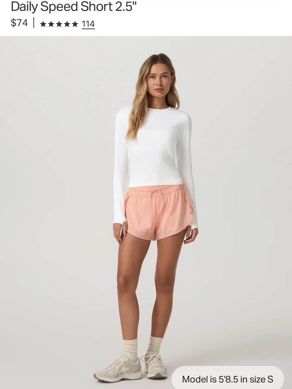 VUORI Daily Speed Short 2.5" SIZE MEDIUM - Picture 6 of 8